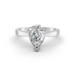 Load image into Gallery viewer, Pear Cut Real Moissanite 3 Prong Solitaire Ring 14K Gold Plated
