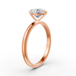 Load image into Gallery viewer, Round Cut Real Moissanite 2 Prong Solitaire Ring 14K Gold Plated
