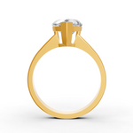 Load image into Gallery viewer, Heart Cut Real Moissanite V Prong Solitaire Ring 14K Gold Plated
