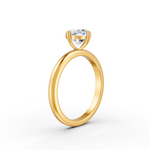 Load image into Gallery viewer, Cushion Cut Real Moissanite Clow Prong Solitaire Ring 14K Gold Plated
