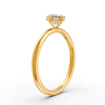 Load image into Gallery viewer, Prince Cut Real Moissanite Claw Prong Solitaire Ring 14K Gold Plated
