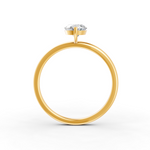 Load image into Gallery viewer, Oval Cut Real Moissanite 2 Prong Solitaire Ring 14K Gold Plated
