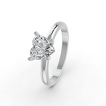 Load image into Gallery viewer, Heart Cut Real Moissanite 4 Prong Solitaire Ring 14K Gold Plated
