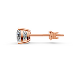 Load image into Gallery viewer, Cushion Cut Real Moissanite 4 Prong Solitaire Stud Earrings Screw Back 14K Gold Plated
