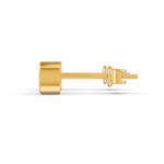 Load image into Gallery viewer, Round Cut Real Moissanite Bezel Set Solitaire Stud Earrings Screw Back 14K Gold Plated

