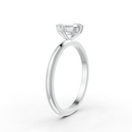 Load image into Gallery viewer, Emerald Cut Real Moissanite 4 Prong Solitaire Ring 14K Gold Plated
