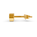 Load image into Gallery viewer, Heart Cut Real Moissanite Bezel Set Solitaire Stud Earrings Screw Back 14K Gold Plated
