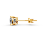 Load image into Gallery viewer, Cushion Cut Real Moissanite 4 Prong Solitaire Stud Earrings Screw Back 14K Gold Plated
