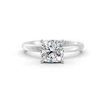 Load image into Gallery viewer, Cushion Cut Real Moissanite 4 Prong Solitaire Ring 14K Gold Plated
