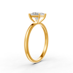 Load image into Gallery viewer, Prince Cut Real Moissanite 4 Prong Solitaire Ring 14K Gold Plated
