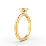 Load image into Gallery viewer, Cushion Cut Real Moissanite Bezel Set Solitaire Ring 14K Gold Plated
