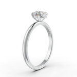 Load image into Gallery viewer, 2Ct Round Moissanite Solitaire Engagement Ring 14K White Gold Plated
