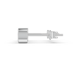 Load image into Gallery viewer, Round Cut Real Moissanite Bezel Set Solitaire Stud Earrings Screw Back 14K Gold Plated
