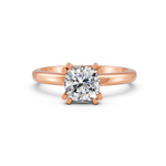 Load image into Gallery viewer, Cushion Cut Real Moissanite Double Prong Solitaire Ring 14K Gold Plated
