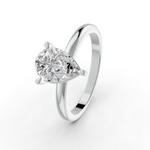 Load image into Gallery viewer, Pear Cut Real Moissanite Claw Prong Solitaire Ring 14K Gold Plated
