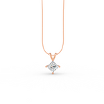 Load image into Gallery viewer, Princess Cut Moissanite Solitaire Pendant 14K Gold Plated
