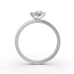 Load image into Gallery viewer, Oval Cut Real Moissanite 4 Prong Solitaire Ring 14K Gold Plated
