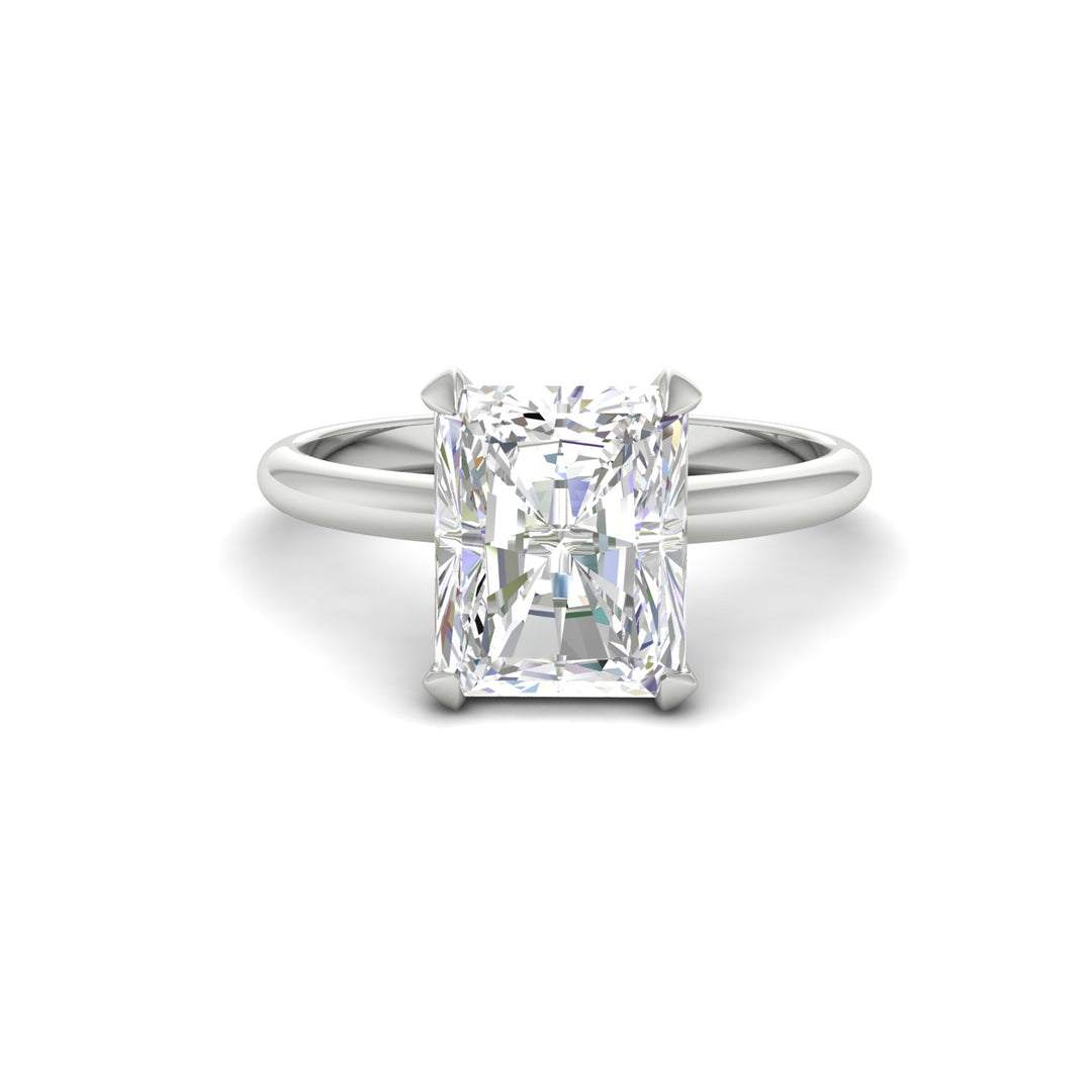 3.50Ct Radiant Cut Moissanite Women Solitaire Ring 14K Yellow Gold Plated