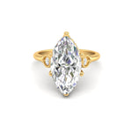 Load image into Gallery viewer, 4Ct Marquise Cut Moissanite Engagement Ring 14K Yellow Gold Plated
